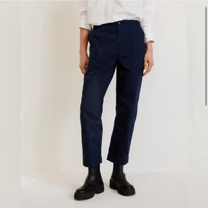 Everlane navy blue Herringbone straight leg pant size 8